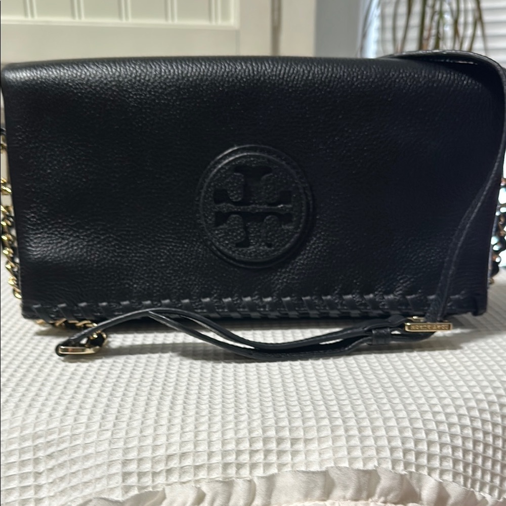 Tory Burch Black Leather Crossbody Bag Authentic